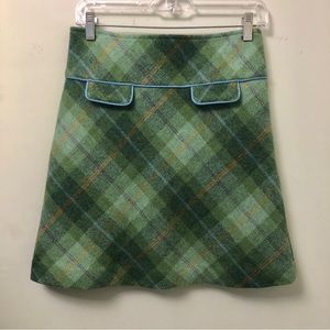 Ness green plaid skirt